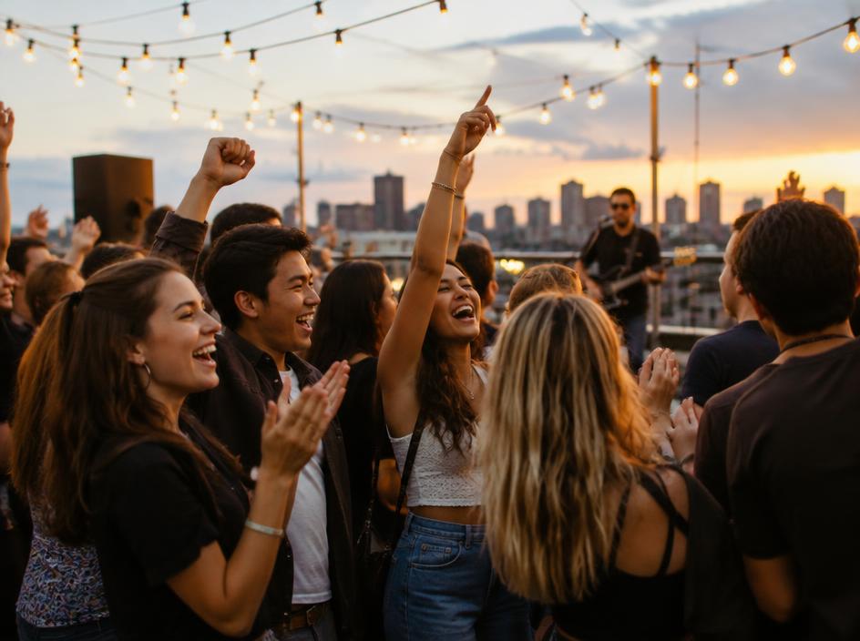 Soirée sur un rooftop